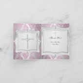 写真の女の子の聖餐ありがとう サンキューカード (内部)