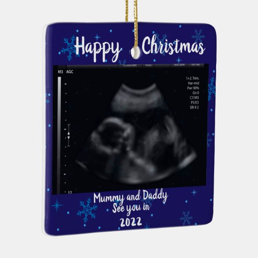写真の妊娠の発表は親2021を期待 セラミックオーナメント (右)
