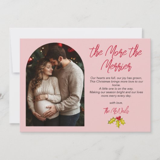 写真の妊娠より多くのクリスマスメリーを シーズンカード (正面)