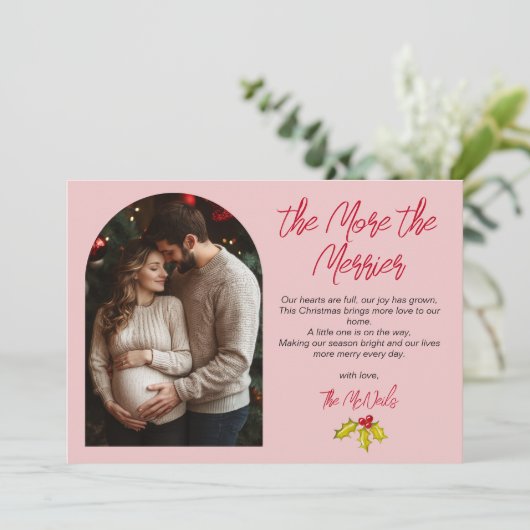 写真の妊娠より多くのクリスマスメリーを シーズンカード (スタンド正面)