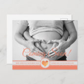 写真の妊娠来発表 案内ポストカード (正面/裏面)