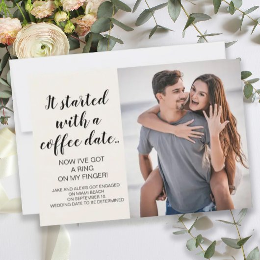 写真の婚約から 招待状