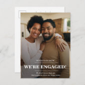 写真の婚約した発表葉書 インビテーションポストカード (正面/裏面)