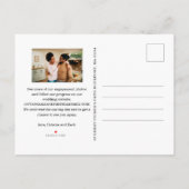 写真の婚約した発表葉書 インビテーションポストカード (裏面)