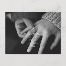 写真の婚約した発表葉書 案内ポストカード