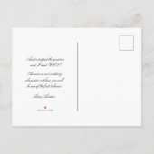 写真の婚約した発表葉書 案内ポストカード (裏面)