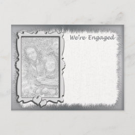 写真の婚約の発表 案内ポストカード