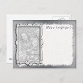 写真の婚約の発表 案内ポストカード (正面/裏面)