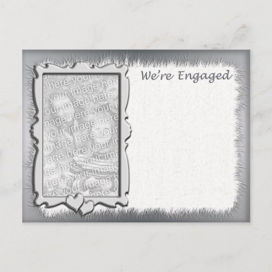 写真の婚約の発表 案内ポストカード (正面)