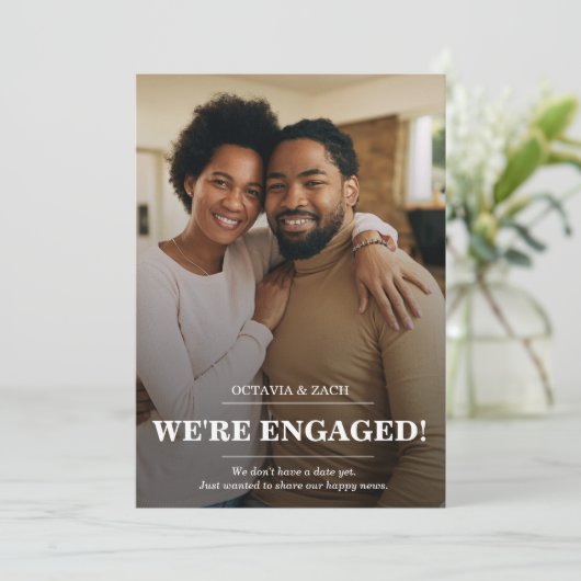 写真の婚約婚約したのお知らせ 招待状 (スタンド正面)