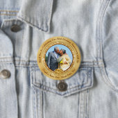 写真の安パーソナライズされたい金の記念日が引き立つ 缶バッジ (インサイチュ)