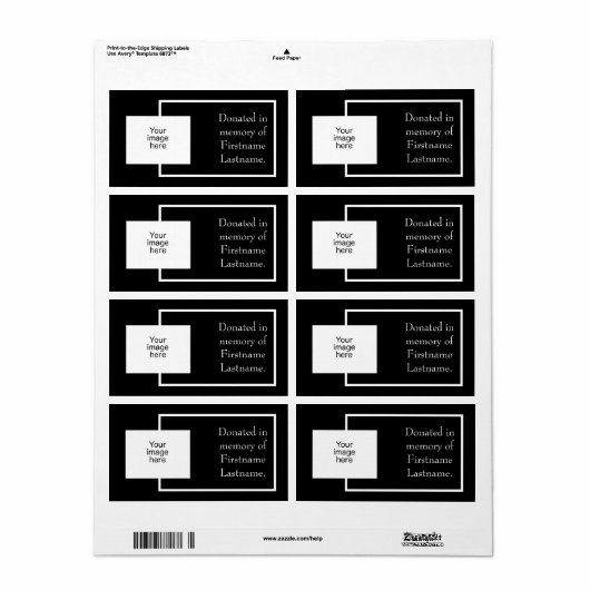 写真の寄贈シール ラベル (フルシート)