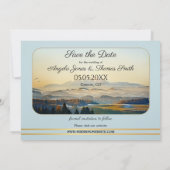 写真の山の日付カードを保存 案内状 (裏面)