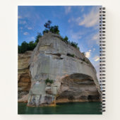 写真の岩の上の国の海岸線 ノートブック (裏面)