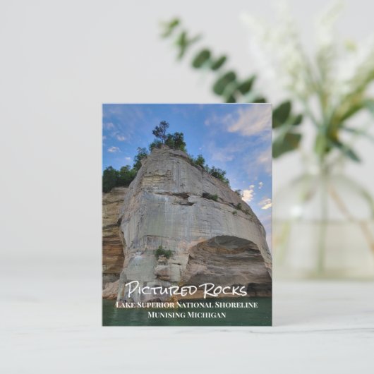 写真の岩の上の国の海岸線 ポストカード (スタンド正面)