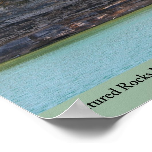 写真の岩の国の湖畔 ポスター (角)