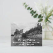 写真の岩の湖の優れた国土の海岸線P ポストカード (スタンド正面)