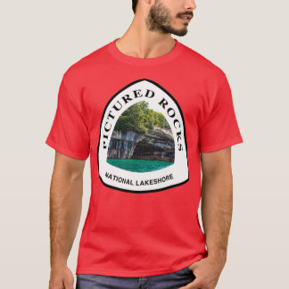 写真の岩レイクショアトレイルのマーカー Tシャツ