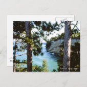 写真の岩、ミシガン州Munising Lake Superior ポストカード (正面/裏面)