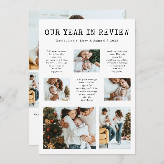写真の年次総覧 ホリデーカード (正面/裏面)