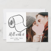 写真の延期された結婚イベントの変更 招待状 (正面)