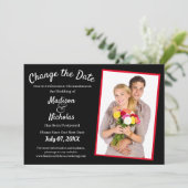 写真の延期された黒結婚色の日付の変更 セーブザデート (スタンド正面)