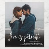 写真の延期結婚の発表 ワインラベル (シングルラベル)