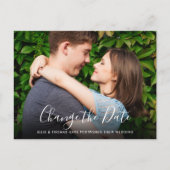 写真の延期結婚日の変更 ポストカード (正面)