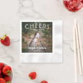 写真の後ずっと幸せに過ごすエレガント応援結婚 縁ありカクテルナプキン (インサイチュ)