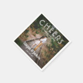 写真の後ずっと幸せに過ごすスタイリッシュ応援結婚 スタンダードカクテルナプキン (角)