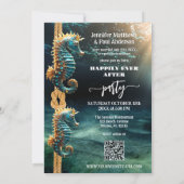 写真の後ずっと幸せ結婚に馬を 招待状 (裏面)