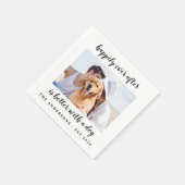 写真の後ずっと幸せ結婚に スタンダードカクテルナプキン (角)