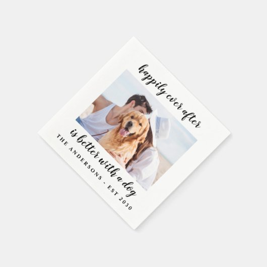 写真の後ずっと幸せ結婚に スタンダードカクテルナプキン (角)