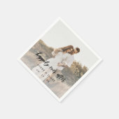 写真の後ずっと幸せ結婚に スタンダードカクテルナプキン (角)