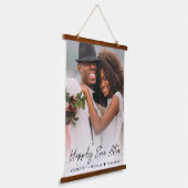 写真の後ずっと幸せ結婚に 吊り下げ型タペストリー (傾斜あり)