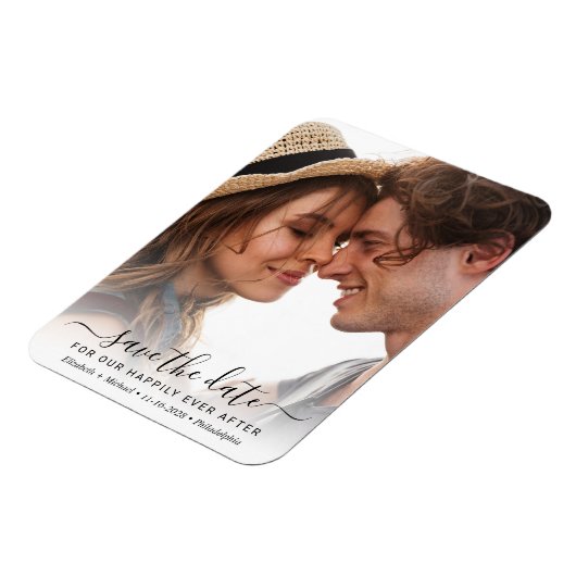 写真の後で幸いなことに日付を保存 マグネット (左側)