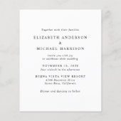 写真の後で幸せに予算を結婚式招待状 (裏面)