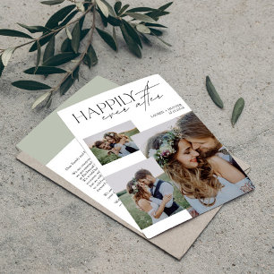 写真の後で幸せモダンに 案内状