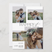 写真の後で幸エレガント意にモダンし結婚て 案内状 (正面)