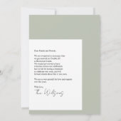 写真の後で幸エレガント意にモダンし結婚て 案内状 (裏面)