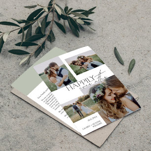 写真の後で幸エレガント意にモダンし結婚て 案内状