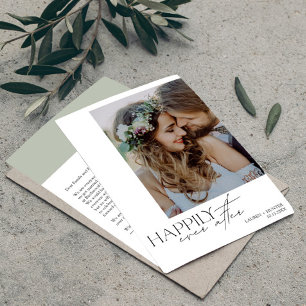 写真の後で幸モダン福に結婚なる 案内状