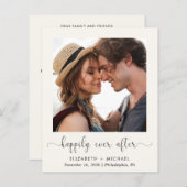 写真の後に幸せなQRコード結婚式のレセプション (正面/裏面)