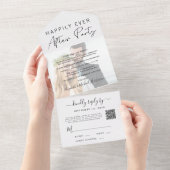 写真の後に幸せなQRコード結婚式のレセプション オールインワン招待状 (貼ってはがせる)