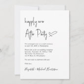 写真の後に幸せなQRコード結婚式のレセプション 招待状 (正面)