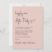 写真の後に幸せなQRコード結婚式のレセプション 招待状 (正面)