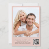 写真の後に幸せなQRコード結婚式のレセプション 招待状 (裏面)