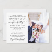 写真の後に幸せなQRコード結婚式のレセプション 招待状 (正面)