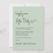 写真の後に幸せなQRコード結婚式のレセプション 招待状 (正面)