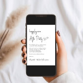 写真の後に幸せなQRコード結婚式のレセプション 招待状